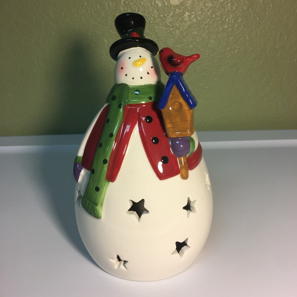 Ceramic Lightup Christmas Snowman